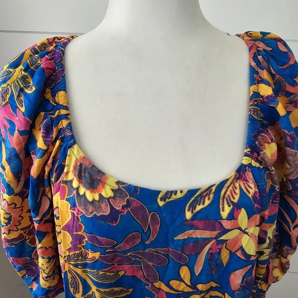 Terra & Sky Plus Size Colorful Floral Blouse Top size 2x - Picture 6 of 7